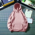 thumbnail image 1 of Lovskoo Long Sleeve hoodies Sweatshirt for men solid color Casual hooded Tops Loose Shirts Blouse Sweatshirt Hot Pink, 1 of 6