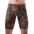 thumbnail image 1 of Lovskoo Men's 2024 Underwear Boxer Briefs Flat Shorts Leopard Print Middle Waist Knickers Briefs Brown XL, 1 of 6