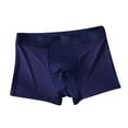 thumbnail image 1 of Lovskoo Men's 2024 Underwear Boxer Briefs Ice Silk Thin Style Seamless Soft Trunks Business Breathable Summer Comfortable Boxers Underpants Navy XL, 1 of 4