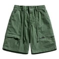 thumbnail image 1 of Lovskoo Men's Cargo Shorts Solid Color Sports Leisure Multi-Pockets Relaxed Summer 2024 Beach Shorts Olive Green 3XL, 1 of 1