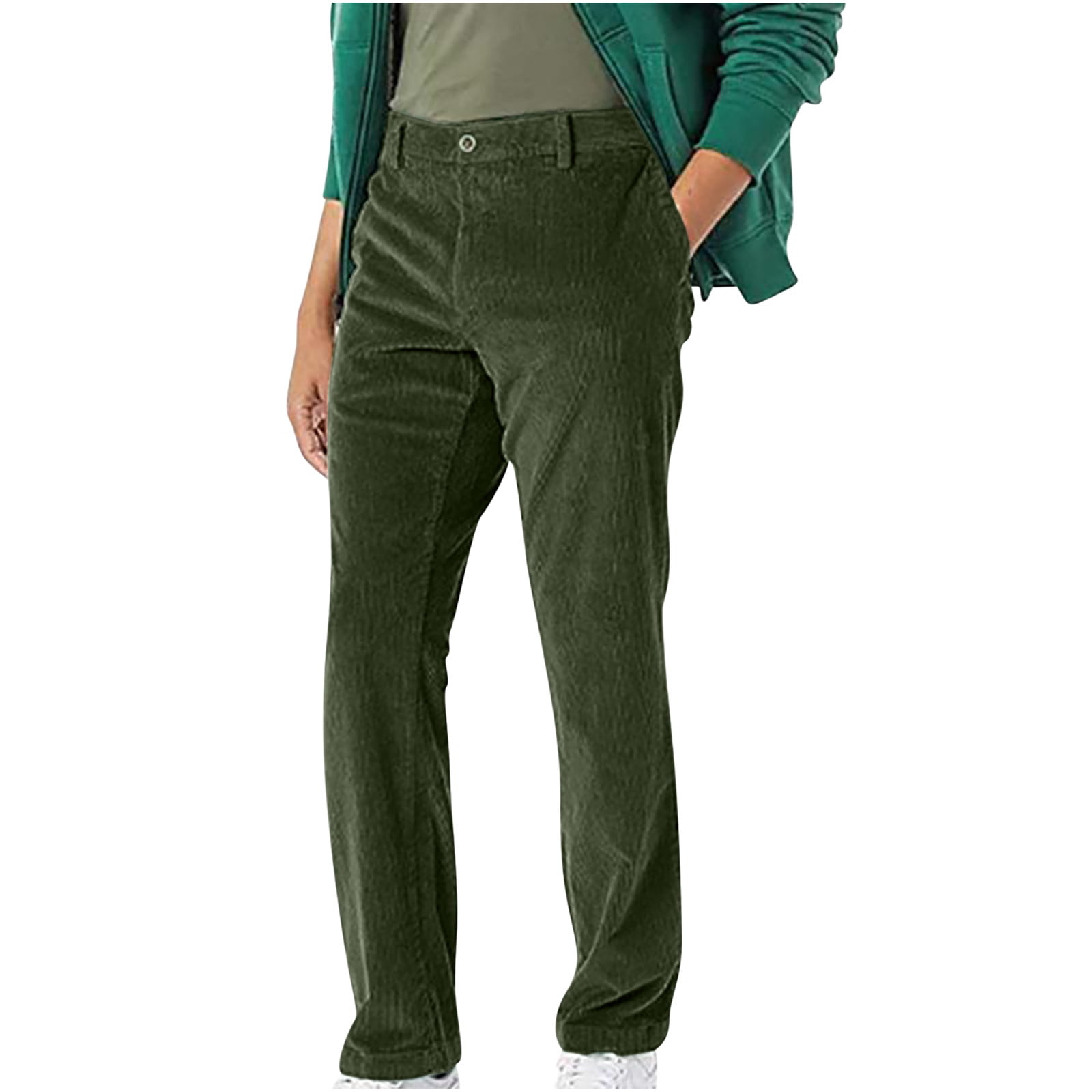 Green Solid Cotton Dress Pants | He Spoke Style