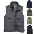 thumbnail image 1 of Lovskoo Men's Fishing Vest Summer Sleeveless Outdoor Quick Drying Mesh Multiple Pockets Lightweight Work Photo Vest Jacket Cargo Vest Black, 1 of 3