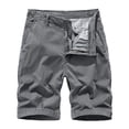thumbnail image 1 of Lovskoo Men's Plus Size Cargo Shorts Zipper Multi-Pockets Relaxed Summer 2024 Beach Board Shorts Dark Gray M, 1 of 3