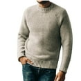 thumbnail image 1 of Lovskoo Men's Sweaters Pullover Crewneck Retro Long Sleeve Solid Color Sweater Tops Gray, 1 of 5