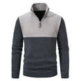 thumbnail image 1 of Lovskoo Men's Sweaters Pullover Trendy Casual Fall and Winter Long Sleeve Zipper Sweater Thin Velvet Sweater Coat Beige, 1 of 9