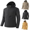 thumbnail image 1 of Lovskoo Men's and Women's Rain Jacket Hooded Technical Casual Waterproof Windbreaker Mountaineering Clothes Three In One Detachable Winter Fleece Jacket for Couple Gold, 1 of 9