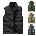 thumbnail image 1 of Lovskoo Men's Workout Vest Coats Tank Tops Sleeveless Thin Sports Multi-Pocket Casual Quick-Drying Loose Hiking Cargo Outdoor Jackets Black, 1 of 4