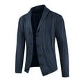 thumbnail image 1 of Lovskoo Mens Cardigan Sweater Winter Trendy Slim Solid Color Sweater Single Button Casual Knit Tops Coat Dark Blue, 1 of 4