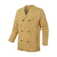 thumbnail image 1 of Lovskoo Mens Cardigan Sweater Winter Trendy Slim Solid Color Sweater Single Button Casual Knit Tops Coat Khaki, 1 of 5