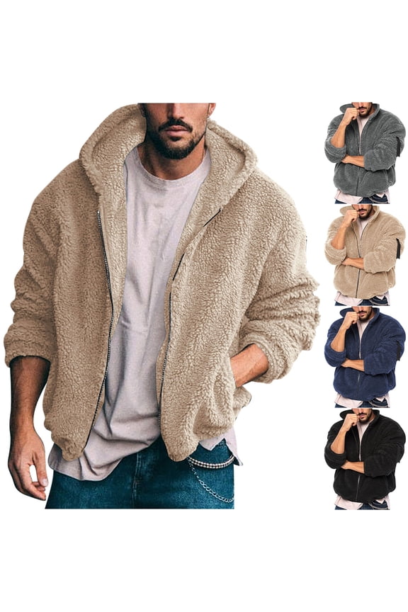 Mens Sweaters Drawstring Elastic Solid Color Long Sleeve Hooded Sweater Navy