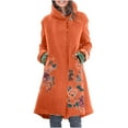 Lovskoo Pea Coats for Women Winter Casual Fashion Boho Retro Printed