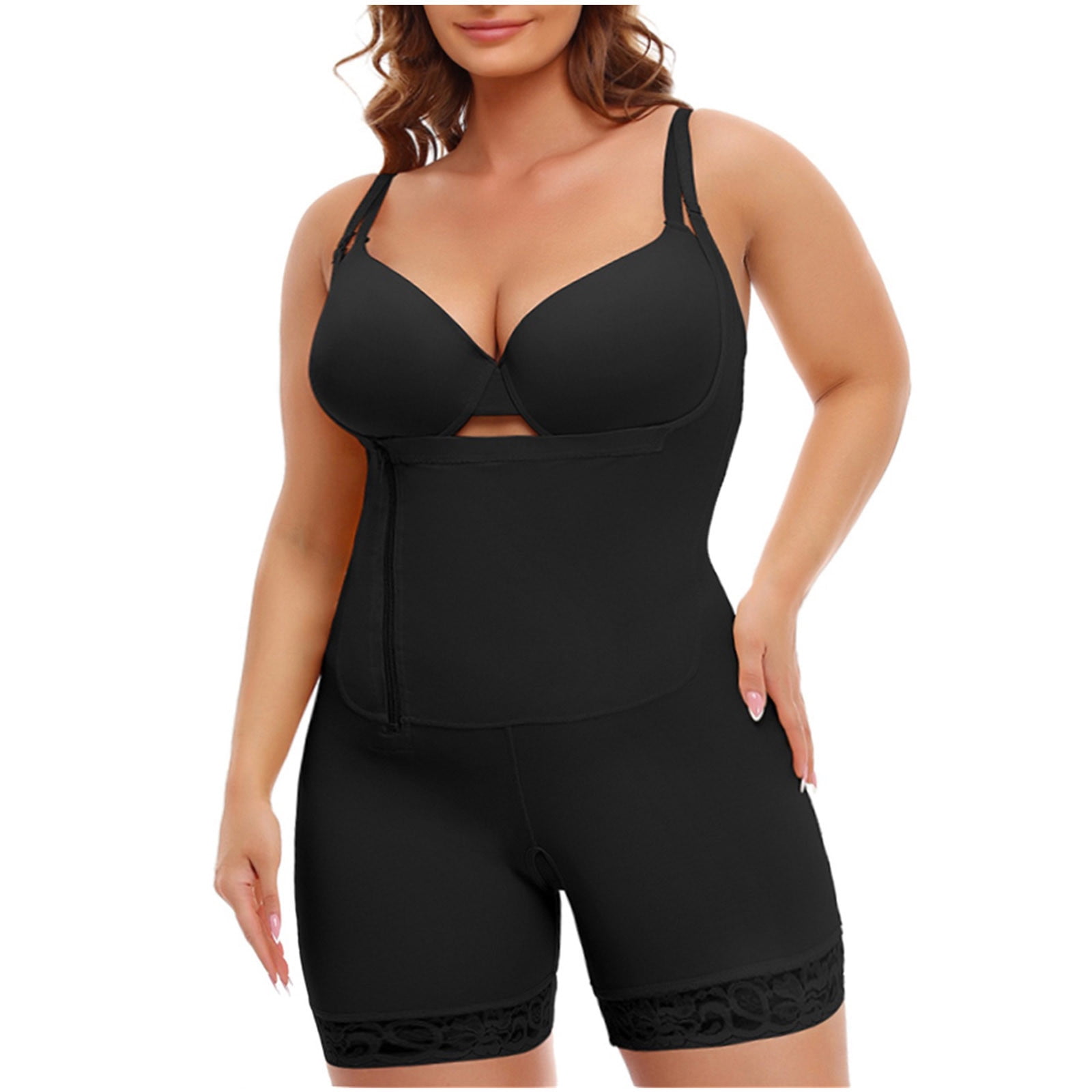 Lovskoo Plus Size Bodysuit for Women Tummy Control Shapewear Open Bust Butt  Lifter Slimmer Body Shaper Sculpting Bodysuit Beige