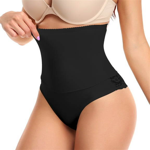 Lovskoo Plus Size Shapewear Shorts for Women Tummy Control Butt Lifter High Waist Seamless Waist Trainer Stomach Body Shaper Thigh Slimming Girdles Black