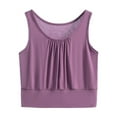 thumbnail image 1 of Lovskoo Plus Size Summer Tops for Women 2024 Tank Tops V Neck Sleeveless Trendy Casual Solid Color Tops Outing Top Purple, 1 of 5
