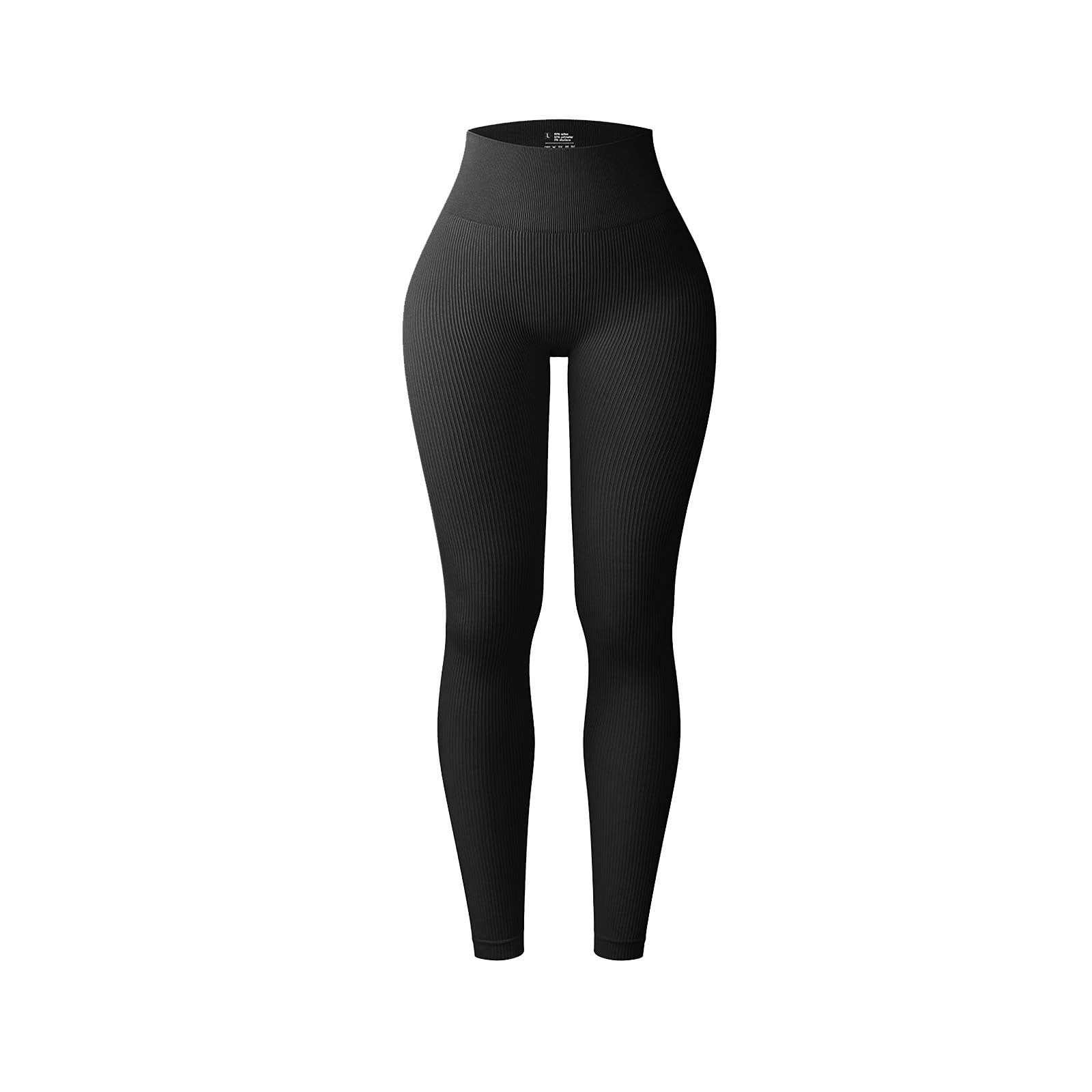 Lovskoo Scrunch Butt Lift Leggings for Women Workout Yoga Pants Ruched  Booty High Waist Seamless Leggings Compression Tights Black 