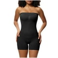 thumbnail image 1 of Lovskoo Shapewear Bodysuit for Women 2024 Trendy Summer Corset Zipper Solid Short Pants Bodysuit Black, 1 of 8