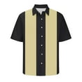 thumbnail image 1 of Lovskoo Shirts for Men Collared Short Sleeve Solid Color Shirt Print Males Cute Tropical Casual Hawaiian Beach Shirt Vacation Beach Summer Tops Yellow, 1 of 6