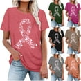 thumbnail image 1 of Lovskoo Short Sleeve Shirts for Women Summer Casual Letter Print Pullover T-Shirt Tops Shirt Black, 1 of 5