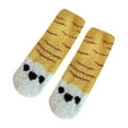 thumbnail image 1 of Lovskoo Slipper Socks for Women Low Cut Adult Print Lovely Puppy Plush Middle Tude Socks Home Stockings Cute Novelty Crew Socks Yellow, 1 of 3