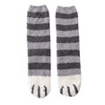 thumbnail image 1 of Lovskoo Slipper Socks for Women Men Low Cut Fashion Lovely Claw Coral Thickening Woolly Middle Stockings Socks Cute Novelty Crew Socks Gray, 1 of 4