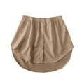 thumbnail image 1 of Lovskoo Solid Shirt Extender for Women Adjustable Layering Blouse Top Lower Sweep Shirt Half Length Skirt Bottom Skirt Khaki, 1 of 4