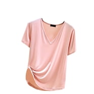 Made By Johnny Women's Dolman Top - Short Sleeve Boat Neck With Side Shirring, Soft Knit Jersey (Mustard, Large)