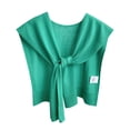 thumbnail image 1 of Lovskoo Sweater Shawl Wraps for Women Trendy Solid Color Knitted Shawl Outwear Spring and Fall Shirt Scarf Cape Shoulder Tops Trendy Wrap Mint Green Free Size, 1 of 3