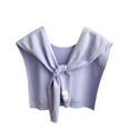 thumbnail image 1 of Lovskoo Sweater Shawl Wraps for Women Solid Color Knitted Outwear Shawl Winter Fall Scarf Cape Shoulder Tops Trendy Wrap Light Blue Free Size, 1 of 3