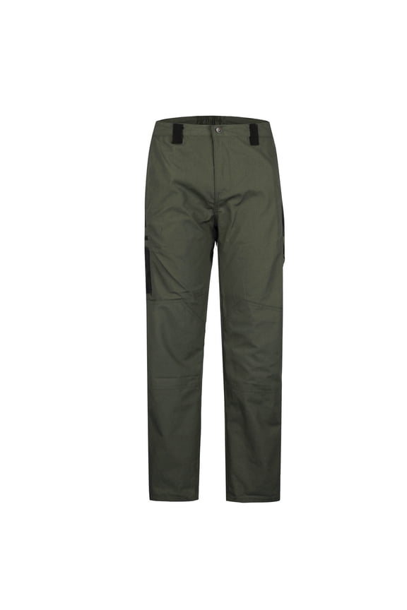 Tactical Pants for Men Casual Solid Zipper Multiple Pockets Outdoor Straight Type Cargo Pants Trousers Olive Green