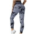 thumbnail image 1 of Lovskoo Tie Dye Seamless High Waisted Workout Leggings for Women Scrunch Butt Lifting Yoga Gym Athletic Pants Dark Gray, 1 of 3