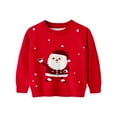 thumbnail image 1 of Lovskoo Toddler Baby Boy Girl Christmas Sweater Pullover Reindeer Snowman Sweatshirts Knit Tops for 2-7 Years Red, 1 of 7