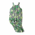 thumbnail image 1 of Zwiiyzr Toddler Baby Girl Summer One Piece St. Patrick's Day Outfits Print Sleeveless Boho Overalls Jumpsuit Bell-Bottom Pants Little Kids Clothes for 1-5 Years Black, 1 of 9