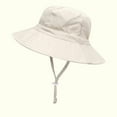 thumbnail image 1 of Lovskoo Toddler Boys Girls Cotton Bucket Hat Summer Sun Hat for Sun Protection Baby Fashion Cute Solid Color Sunscreen Cap Beige, 1 of 8