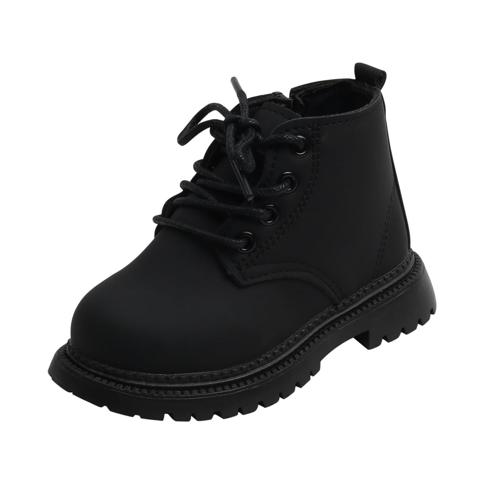 Lovskoo Toddler Boys Girls Shoes 15 Months 6 Years Steel Toe Booties Baby Cute Trendy British Style Non Slip Casual Soft Bottom Boot Black Walmart