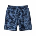 thumbnail image 1 of Lovskoo Toddler Boys Leaf Printed Pajamas Shorts Baby Clothes Children Summer Bermuda Shorts Capris Home Sleeping Pants Blue, 1 of 7