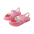 thumbnail image 1 of Zwiiyzr Toddler Girls Jelly Sandal for 2 Years Old Hollow Out Non-slip Cute Fruit Soft Sole Beach Roman Sandals Pink, 1 of 8