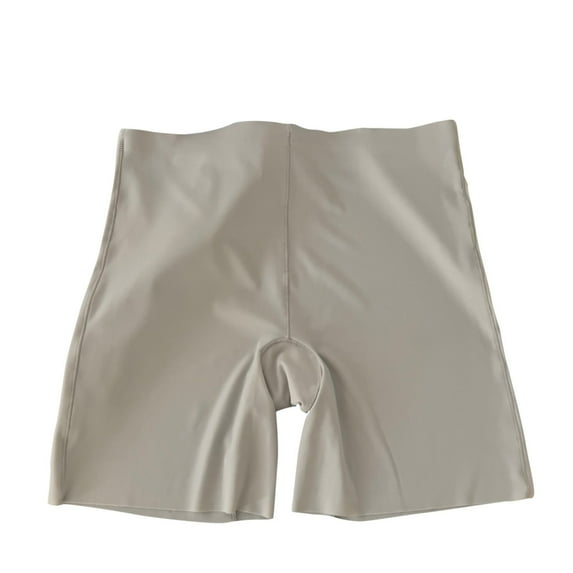 Lovskoo Under Dress Shorts for Women Solid Color Trendy Slip Shorts Comfortable High Waist Lace Trim Shorts Gray