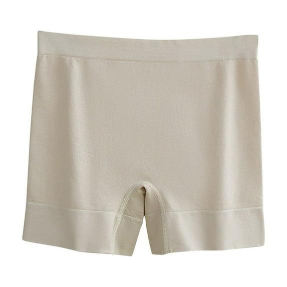Lovskoo Under Dress Shorts for Women Solid Color Trendy Slip Shorts Comfortable High Waist Lace Trim Shorts Khaki