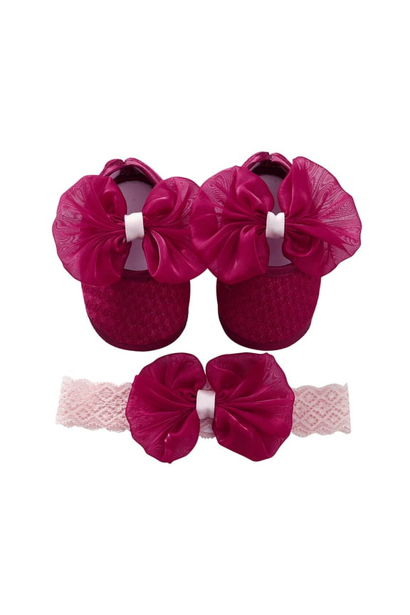 Unisex Baby First Walking Shoes 0-15 Months Infant Toddler Boys Girls Shoes Soft Sole Non-Slip Shoes Burgundy