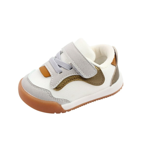 Zwiiyzr Unisex Baby First Walking Shoes 3-24 Months Infant Sneakers Shoes Boys Girls Cute Trendy Activewear Breathable Mesh Non-Slip Soft Bottom Sports Casual Shoes Brown