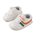 thumbnail image 1 of Zwiiyzr Unisex Baby First Walking Shoes 6-24 Months Infant Sneakers Boys Girls Activewear Soft Non-Slip Newborn Toddler Outdoor Shoes Orange, 1 of 4
