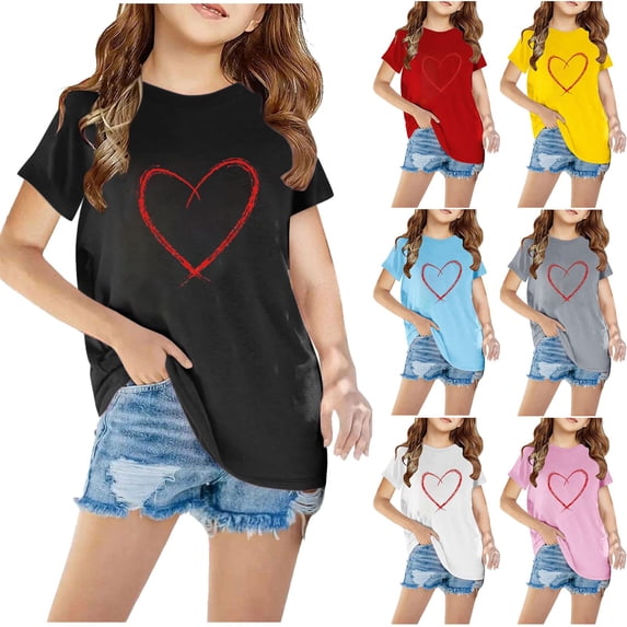 Zwiiyzr Unisex Print Short Sleeve Tee for Kids (3-12Y) - Trendy Summer Top with Colorful Design - Comfortable and Breathable Yellow