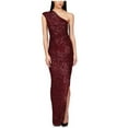 thumbnail image 1 of Lovskoo Wedding Guest Dresses for Women Evening Gown Trendy Solid One Shoulder Sleeveless Split Sequin Skew Shoulder Long Dress Cocktail Dresses 2023 Claret, 1 of 5