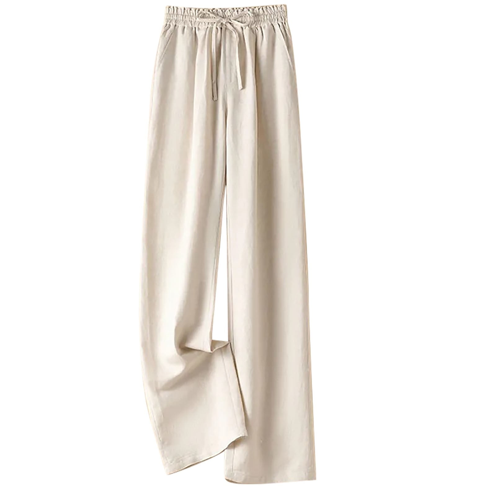 Jones NY Women's High Waist Linen Blend Wide Leg Cropped