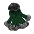 thumbnail image 1 of Lovskoo Winter Coats for Women Faux Fur Warm Jacket Plus Size Long Sleeve Casual Fleece Collar Hooded Overcoat Green, 1 of 5