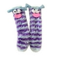 thumbnail image 1 of Lovskoo Winter Men and Women Coral Velvet Thickened Cute Novelty Gifts Novelty Socks Furry Floor Socks Light Blue, 1 of 3