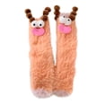 thumbnail image 1 of Lovskoo Winter Men and Women Coral Velvet Thickened Cute Novelty Gifts Novelty Socks Furry Floor Socks Orange, 1 of 3