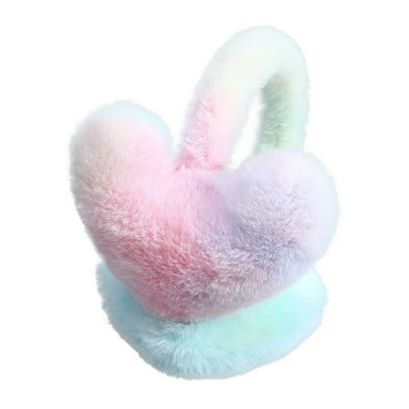 Lovskoo Woman's Gradient Color Winter Earmuffs Ear Protection Keep Warm Ear Warmer Earmuffs A-Blue