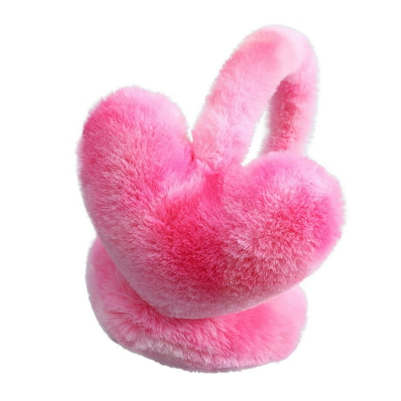 Lovskoo Woman's Gradient Color Winter Earmuffs Ear Protection Keep Warm Ear Warmer Earmuffs A-Pink