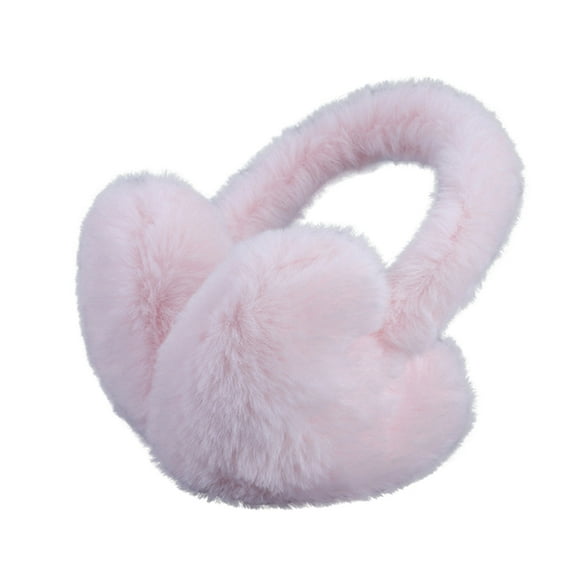 Lovskoo Woman's Solid Color Winter Earmuffs Ear Protection Keep Warm Ear Warmer Earmuffs B-Pink